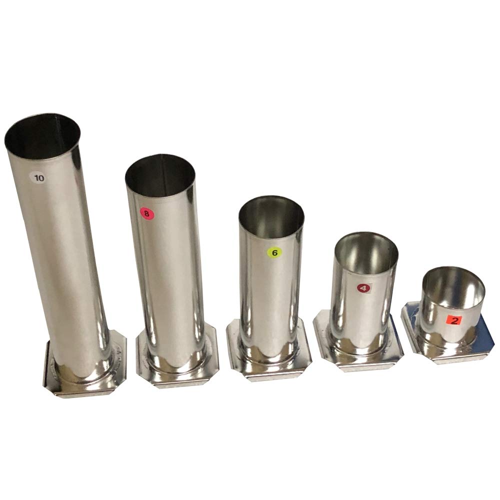 Krokio American Metal Round Candle Mould Pillar Candle Moulds Set of 5