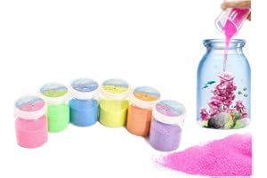 XIAOHONG 12 Pack Magic Sand, 4lbs - Atlantis Sand, Fantastic Sand Never Gets Wet Magic Sand - Amazing Hydrophobic Space Sand,Colored Play Sand Toys for Kids & Adults - 6 Colors