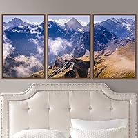 3 Piece Framed Canvas Wall Art Snow Mountain Canvas Prints Home Artwork Decoration for Living Room,Bedroom - 16