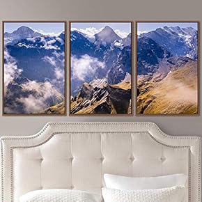 signwin 3 Piece Framed Canvas Wall Art Snow...