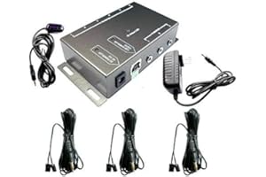 SZBJ IR Receiver Accessories for IR Repeater Kit,IR Repeaters Accessories (3 Dual Head, Gray)