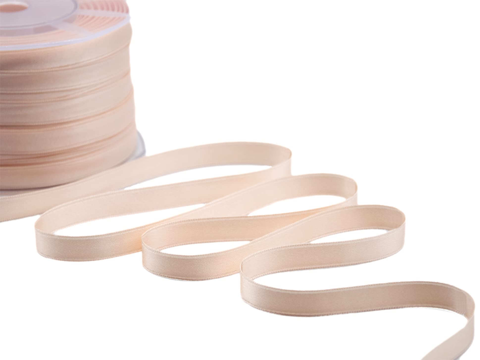 Furlanis Ribbon, Satin, Light Salmon Pink, 10 mm x 100 m