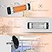 VIVREAL Electric Patio Heater, 1500W Infrared Heater/Garage Heater with 1-Sec Heat-Up, Indoor/Outdoor Wall Heater with 3 Temperature Mode, Space Heater Ideal for 190 Sq.Ft Workshop Room or Office