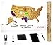 Pro.me Scratch Off Map of The United States Wall Poster Traveler Gifts Premium Decorative Watercolor Art Map 17x24in Bonus Accessories Set (White Gold), Scratch Off Your Journey