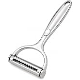 2-in-1 Vegetable Peeler, Stainless Steel Y Peeler &amp; Julienne Cutter | Dual-blade peeler for peeling and julienne strips; ideal for potatoes, carrots, cucumbers, zucchini and more