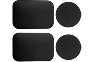 Beaupretty 4pcs Car Phone Mount Metal Plates Matte Black Magnet Stickers for Phone Case Compatible with