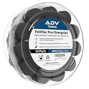 ADV FeltTac Dry Tennis Overgrip – Tennis Racket Grip Tape That Stays Dry & Absorbs Sweat with Velvety Comfort – Overgrip…