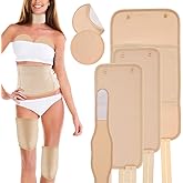 Castor Oil Wrap Pack for Waist Neck Leg Knee, Reusable Organic Cotton Castor Oil Wrap Kit, Flannel Castor Oil Compress Pads, 