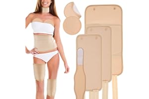 Castor Oil Wrap Pack for Waist Neck Leg Knee, Reusable Organic Cotton Castor Oil Wrap Kit, Flannel Castor Oil Compress Pads, 