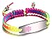 JF.JEWELRY Medical Alert Bracelets for Women, Personalized Custom Medical ID Bracelets for Women, Rainbow Nylon Braided Medical Bracelets, Free Engraving