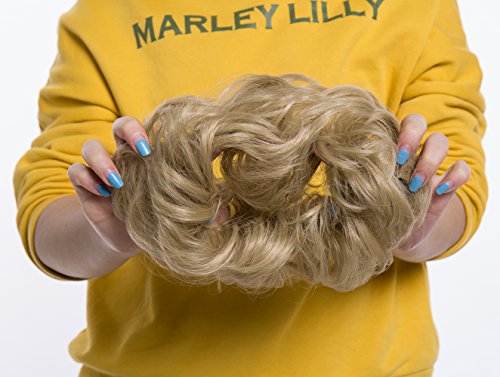 5 Scrunchy+Synthetic+Hairpiece+Extension+blonde+thicker