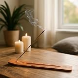 VIE Wooden Incense Holder 25cm with Assorted Golden Designs view 3