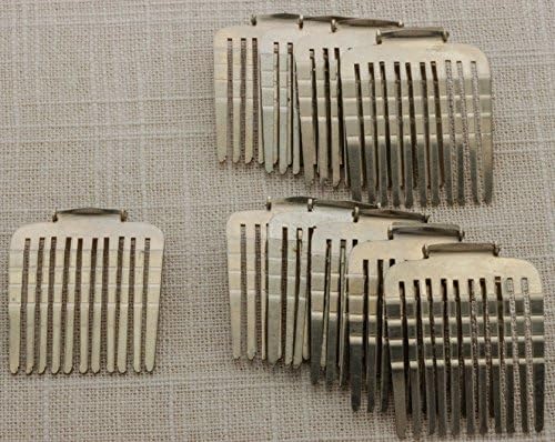 10 Hair Comb Blanks Components Nickel Combs Decorate Deadstock Wholesale