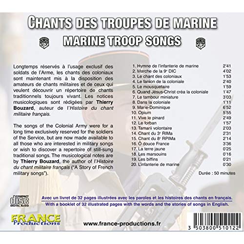 Cd Chants Des Troupes De Marine Compilation 3503800510122 Amazon Com Books