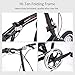 Murtisol Folding Bike 20’’ Hybrid Bicycle Reinforced Frame Commuter Bike with 6 Speeds Derailleur, Durable Frame, Adjustable Seat,Black