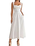KUTUMAI Floral Corset Midi Dresses for Women 2025