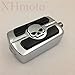 HTTMT MT216-053-Chrome Skull Shifter Shift Foot Peg Replacement Compatible with Harley Chopper Touring Cruiser Custom