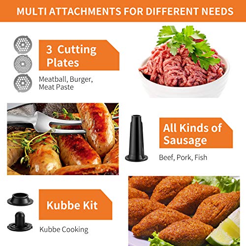 Electric Meat Grinder, Multifunction Meat Mincer & Sausage Stuffer