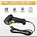 Barcode Scanner, USB Automatic Barcode Scanner, Digital 1D Laser Scanning Bar Code Reader Wired Handheld/Handfree Scanner with USB Cable for POS Supermarket Library Express Company Retail Store