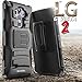 Evocel Generation Series Phone Case Compatible with G Vista 2 (2015 Release) with HD Screen Protector and Belt Clip Holster, Black