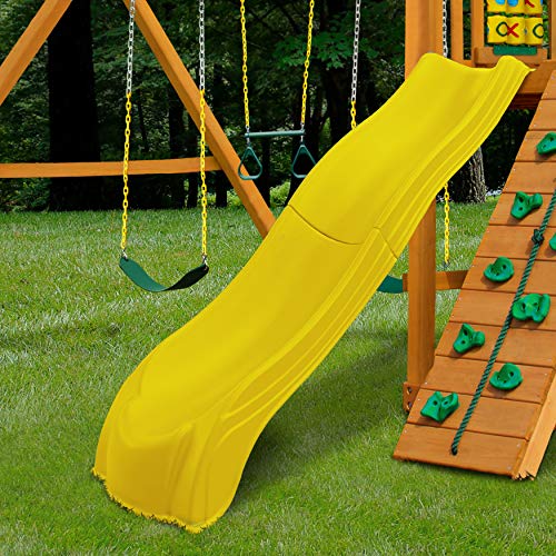 Swing-N-Slide WS 5031 Olympus Wave Slide 2 Piece Plastic Slide for 5' Decks, Yellow