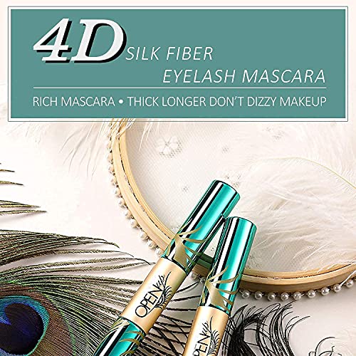 Mascara Black Volume and Length with 2 in 1 Mascara Wand, 4D