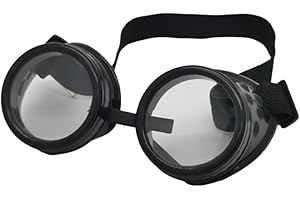 Yarizm Steampunk Goggles Cyber Welding Goth Glasses Mad Scientist Goggles Cosplay Glasses