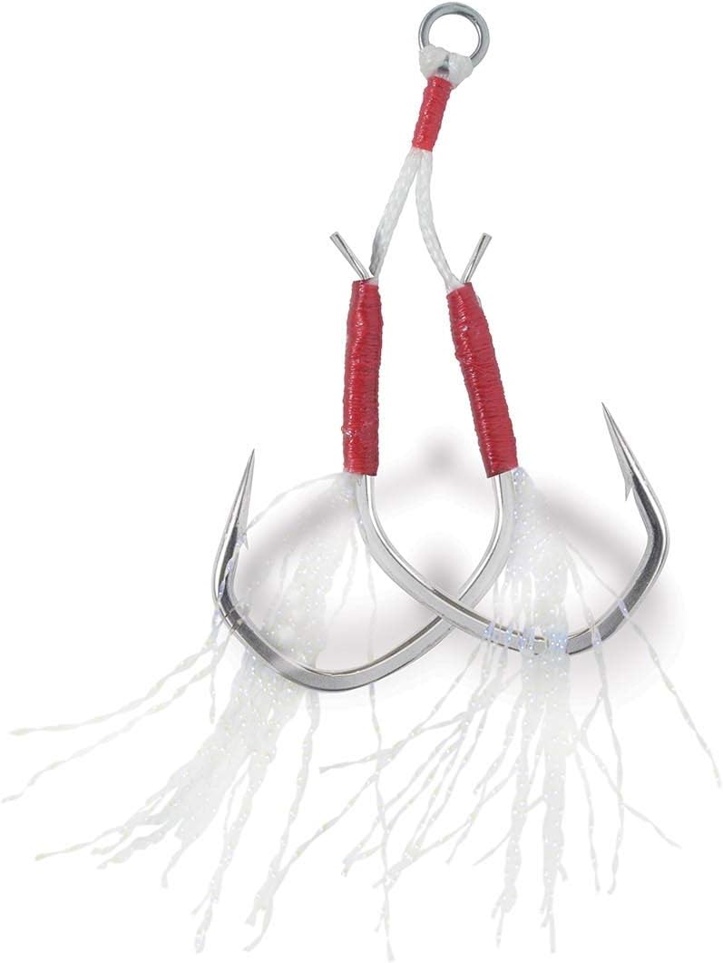 VMC HOOK ASSIST HOOK LIGHT JIGGING 7117AH - By 3, N°2/0, Etain Brillant