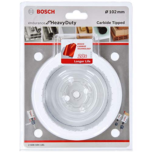 Bosch Professional Tungsten Carbide Hole Saw Endurance for Heavy Duty (Ø 102 mm, Drill accessories)