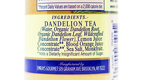 Prebiotic LION Dandelion Tea (Unsweetened) Improve Digestion, Reduce Bloating & Boost Immune System Delicious and Refreshing Prebiotics Bottled Tea using Dandelion Leaf and Root