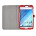 Acer Iconia One 8 B1-850 case, KuGi ® Acer Iconia One 8 B1-850-Multi-Angle Stand Slim-Book PU Leather Cover Case only fit for for Acer Iconia One 8 B1-850 tablet (Red)