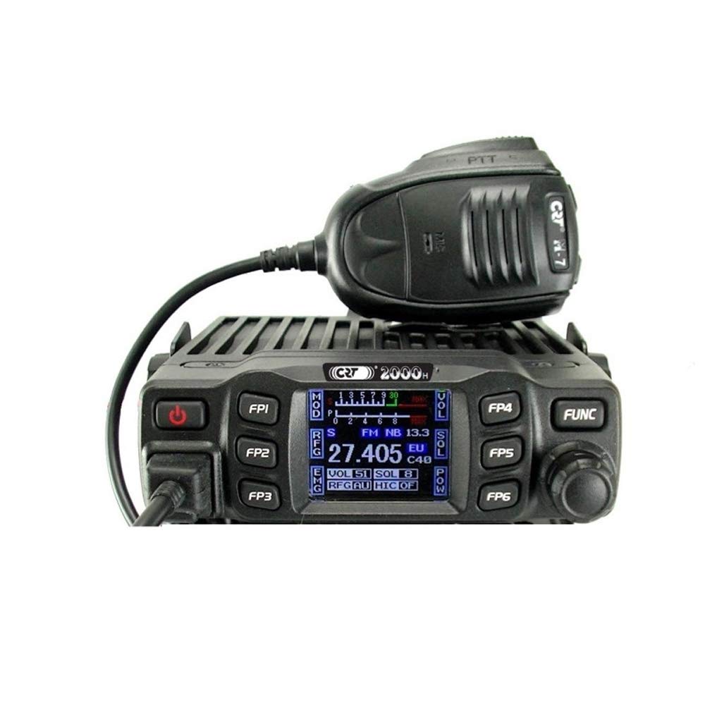 CB CRT 2000H radio, 4W, AM/FM, 12V, ASQ, Scan, Color display, programmable