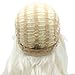 Mxangel Long Wavy Celebrity Half Hand Tied Synthetic Lace Front Light Blond Natural Wig