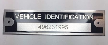 Amazon デカール Usa 車両識別 車 トラック フレーム プレート シリアルモデル Id タグ 刻印 4x1 ナンバーカバー ホルダー 車 バイク