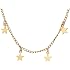 Happiness Boutique Collana Multi Stella In Acciaio Inossidabile: Delicata E Ipoallergenica Con Catena Regolabile