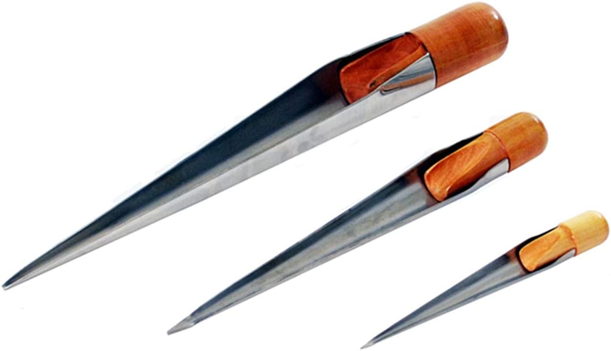 TuoP Marine Rope Splicing Spike FID with Wood Handle, 304 Stainless Steel, Swedish Style for