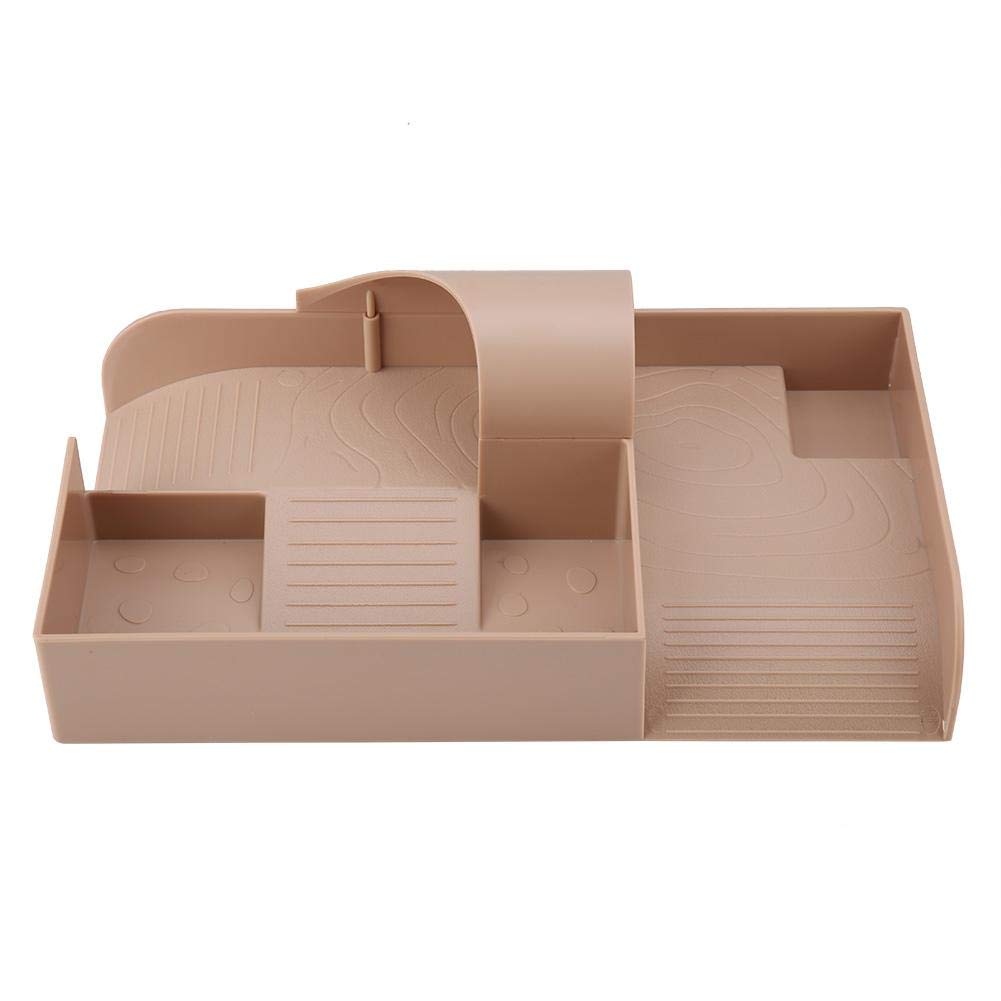 Turtle Basking Platform Floating Turtle Island Turtle Pier Turtle Climbing Platform Frogs Reptile Ramp Platform Terrarium Tank Ornament with Ramp Ladder and Tunnel