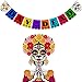 Happy Storm Day of The Dead Banner Dia de Los Muertos Decorations Mexican Party Supplies Sugar Skull Party Favors Fiesta Small Paper Bannerty Favors Fiesta Small Paper Banner