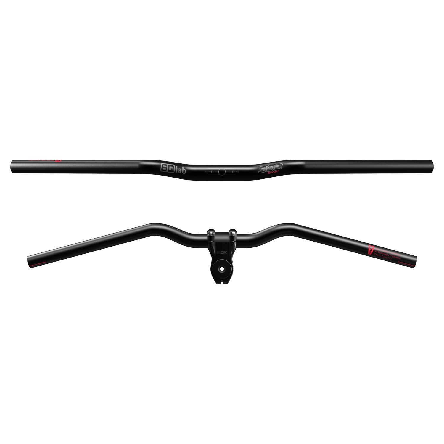 SQlab Unisex Adult 302 2.0 Bicycle Handlebar Black, 25.4mm - Sports EU