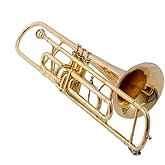 New Valve Trombone Key Bb With Free Hard Case &amp; Mouthpiece (Golden)