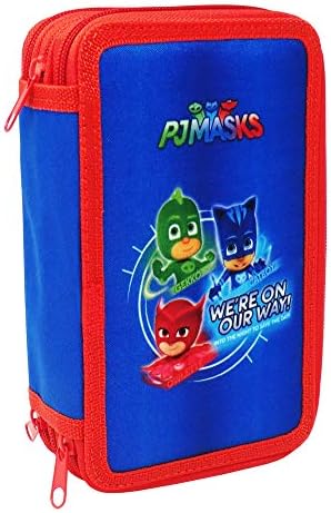 Cucuba PJ Masks Filled Pencil CASE Large Capacity 43 Pieces – Gift IDEA