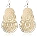 DMI Fashion Jewelry Gold-Tone Alloy Cutout Flower Lightweight Bohemian Style Dangle Earrings