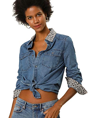 Women’s Roll Up Sleeves Tie Front Crop Shirt www.denim.fit 3 Women’s Roll Up Sleeves Tie Front Crop Shirt www.denim.fit 3