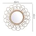 Jingolden Rattan Dressing Mirror Innovative Art Deco Round Mirror Home Decoration Equipment Living Room Wall Hanging Mirror Kitchen Bathroom Mirror