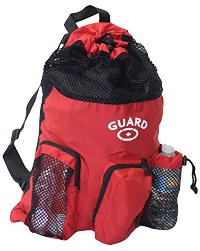 Adoretex Lifeguard Mesh Equipment Backpack (GB001) - Red/Black