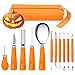 Halloween Pumpkin Carving Kit, FEOAMO 11 Pieces Professional Heavy Duty Stainless Steel Jack O Lanterns Pumpkin Carving Tools Set for Halloween Kids Adults Party Decorations, with Storage Carrying Bag
