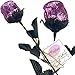Madelaine Chocolate Sweetheart Edible Roses - Solid Premium 1/2 OZ Milk Chocolate Roses Wrapped in Italian Foil (Lavender, 3 Pack)