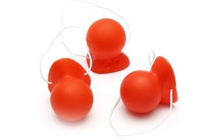 MOLLENSIUER 3Pcs Red Honking Squeaking Clown Nose Rubber Clown Nose with Elastic for Adults Halloween Cosplay Christmas Costume Party Accessories