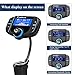 (Upgraded Version) Bluetooth FM Transmitter, GRDE Wireless Radio Adapter Hands-Free Car Kit Receiver with QC 3.0 USB Car Charger, AUX Input/Output, TF Card Slot and LED Display