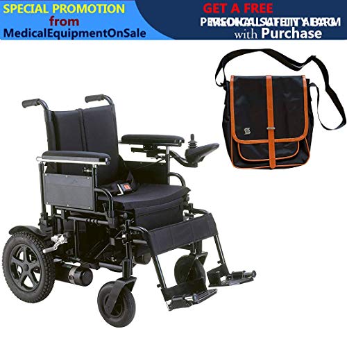 Drive Cirrus Plus EC Folding Power Wheelchair, 20" Seat & Free Black Medical Utility Bag with Trim!